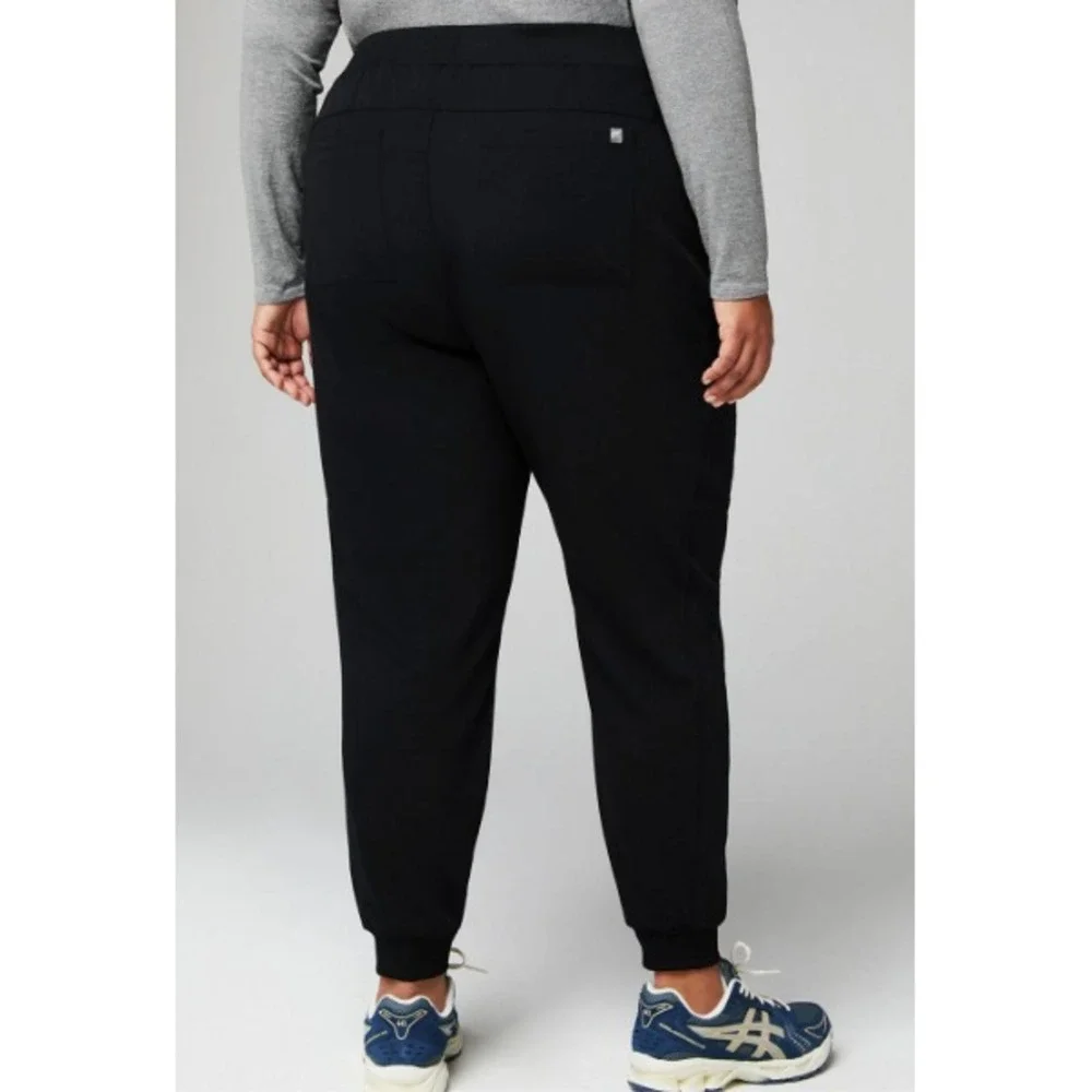 Fabletics High Rise On Call Scrub Jogger Womens XXL 1X Black Medical Healthcare
